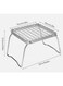 Generic Portable Campfire Grill Silver Mini Folding Grill Rack Stainless Steel Camp