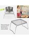 Generic Portable Campfire Grill Silver Mini Folding Grill Rack Stainless Steel Camp