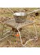 Generic Portable Campfire Grill Silver Mini Folding Grill Rack Stainless Steel Camp