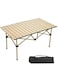 طاولة تخييم محمولة وخفيفة الوزن قابلة للطي مع حقيبة حمل، مثالية للنزهات والمشي لمسافات طويلة وصيد الأسماك والشواطئ. المقاس: 95 × 55 سم