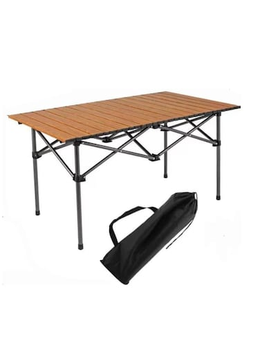 Generic Portable Camping Table Lightweight Folding Camping Table With Carrying Bag Ultralight Outdoor Folding Table Picnic Hiking Fishing Beach Size: 95*55Cm