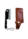 Generic Portable Mini Keychain Knife With Leather Case Handle Stainless Steel Key Chains Outdoor Cutting Tools