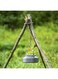 Generic Portable Outdoor Stainless Steel Hanging Pot Rack Triangular Bracket Hanger Camping Bonfire Storage Rack