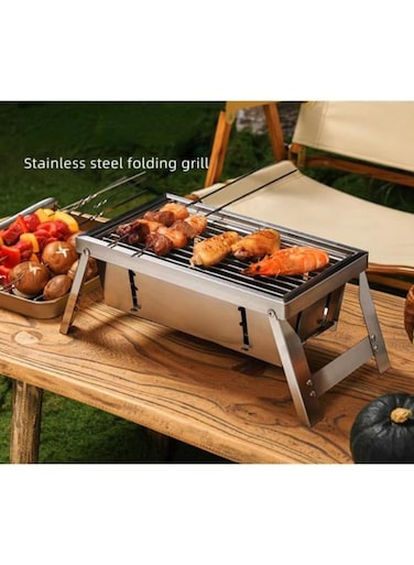 Generic Portable Stainless Steel Grill For Camping And Outdoor Activities