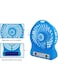 Generic Portable USB Rechargeable LED Fan Air Cooler Mini Operated Desk Battery Optional