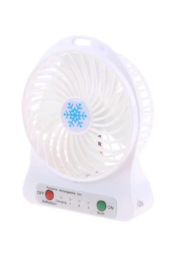 Generic Portable USB Rechargeable LED Fan Air Cooler Mini Operated Desk Battery Optional