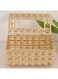 Generic Rectangular Crystal Gold Tissue Holder For Home