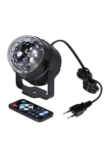 Generic Remote Control Mini LED Magic Ball Lamp Black 0.253Kg