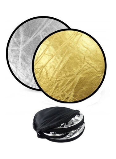 Generic Round Collapsible Multi Disc Light Reflector 110Cm Gold/Silver