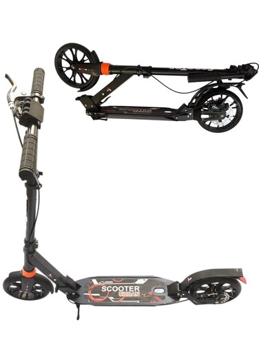 Generic Scooters For Adults - With Double Shock Absorption System, Disc Brakes, 3 Height Adjustable, Support 100Kg Weight, Suitable For Teenagers And Children Over 8 Years Old.Black Color