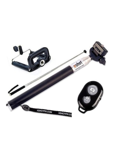 Generic Selfie Stick Monopod With Bluetooth Remote Shutter Black