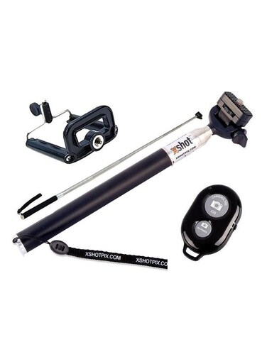 Generic Selfie Stick With Bluetooth Sutter Remote Black/Silver