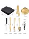 Generic Set For 4 Portable Tableware Plates Silverware Forks Spoons Knives Bottle Opener Food Tongs Complete Kit With Zipper Bag