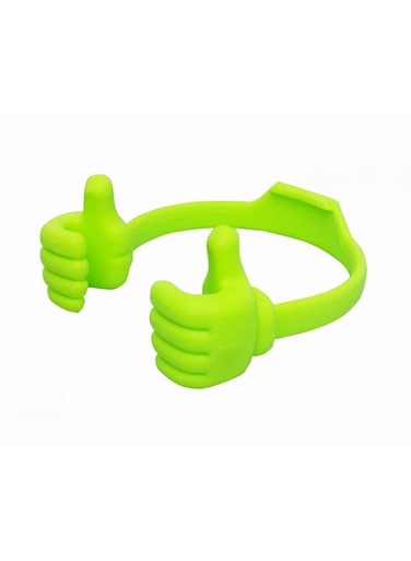Generic Silicone Thumb Ok Design Stand Holder For Mobile Phones And Tablets Green
