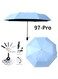 Generic Sky Blue Vinyl Baby Stroller Sunshade Umbrella Pro Version 97Cm Diameter Steel Frame Foldable Umbrella Universal Clamp Accessories For Sun Protection Suitable For Both Adults And Children