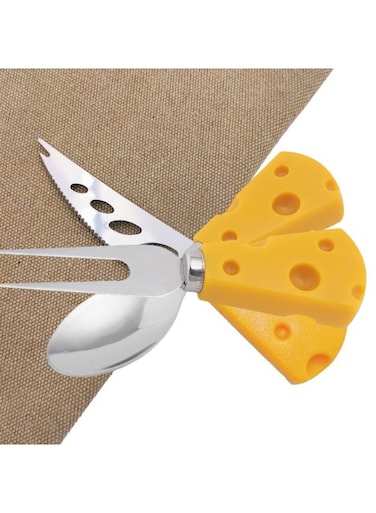 Generic Stainless Steel Cheese Utensil Set Of 3 For Kids Knife Fork Spoon Special For Cheese Jam Bread
