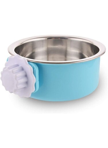 Generic Stainless Steel Feeding Hanging Bowl For Pets