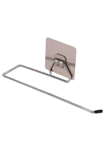 حامل ورق تواليت ذاتي اللصق من الفولاذ المقاوم للصدأ، ملحقات للمطبخ والحمام، رف لتخزين ورق التواليت