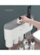 Generic Toothbrush Holder Wall Mounted With Double Automatic Toothpaste Dispenser Squeezer Kit With 3 Cups