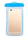 حقيبة سفر عامة مقاومة للماء للسباحة، غطاء هاتف محمول 5.5 بوصة، لون أزرق