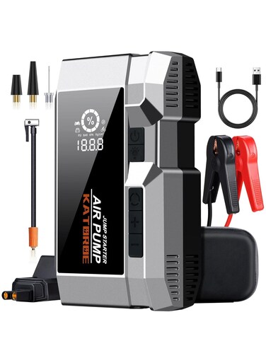 Generic Ultimate Car Jump Starter With Air Compressor &ndash; 4000A Peak Power For Fast And Reliable Starts, 160 Psi Air Compressor, Quick Charge 3.0, Large Display, And Multi-Mode Flashlight
