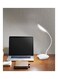 مصباح LED خفيف الوزن قابل لإعادة الشحن عبر منفذ USB، مزود بخاصية التحكم باللمس وخرطوم مرن قابل للدوران 360 درجة، لون أبيض