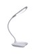 مصباح LED خفيف الوزن قابل لإعادة الشحن عبر منفذ USB، مزود بخاصية التحكم باللمس وخرطوم مرن قابل للدوران 360 درجة، لون أبيض