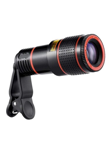 Generic Universal Clip On HD Telescope Lens Black/Red