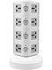 Generic Universal Vertical Multi Socket 220V Tower Extension Electrical Outlet Lead With USB Ports 3M Cord And Uk-Plug Power Strip Multi Charging Station