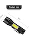 Generic USB Rechargeable LED Flashlight - Zoomable With Telescopic Function Waterproof For Camping And Emergency