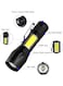 Generic USB Rechargeable LED Flashlight - Zoomable With Telescopic Function Waterproof For Camping And Emergency