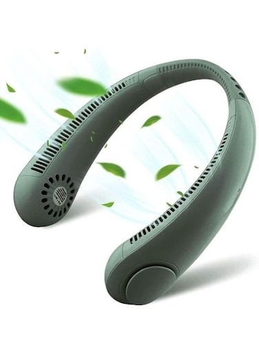 Generic USB Rechargeable Portable Neck Fan With 3 Wind Speed For Traveling Office Sports