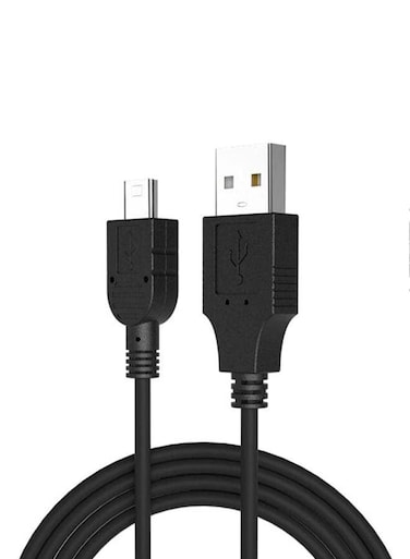 Generic USB To Mini USB Data Sync And Charging Cable Black/Silver