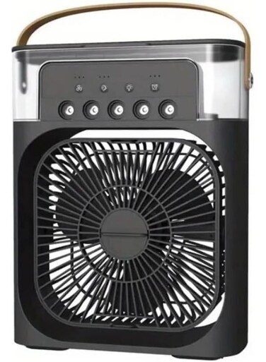 Generic Water Mist Spray Fan, High Grade White Water Cooled Fan Portable For Tabletop, Desktop Humidifier Cooler Fan Mini Air Conditioner Portable Air Cooler Spray Water Mist Fan