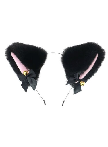 Generic Women Girl Plush Furry Cat Ears Headband Fox Ears Bells Headwear For Cosplay Party Costume Accessories