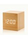 Generic Wooden Clock Silent Bedside Sound Control Multi-Functional Electronic Clock Time Date Temperature 12/24 Clock