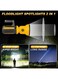 Generic Multi-Function Rotating Search Hunting Emergency Floodlight Foldable LED USB Rechargeable Flashlight and Torch for Camping