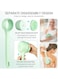 Generic Dual-Handle Electric Rotating Shower Brush, Waterproof Multi Function Back Scrubing Tool, Automatic Exfoliating Bath Brush