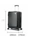 Samel 24 Inch Expandable Checked-in Durable Hardshell Trolley Luggage Suitcase with Spinner Wheels and Tsa Lock