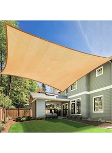 Generic Sun Shade Sail Rectangle UV Block Canopy for Patio Backyard Lawn Garden Outdoor Activities