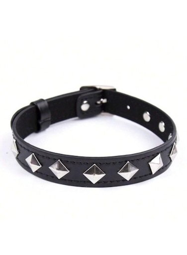 Generic Adjustable Leather Choker Punk Necklace Choker Soft Collar Chain Ch-06