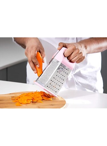 Delcasa 6-Sided Box Cheese Grater Stainless Steel Hand Held, White, Dc1171
