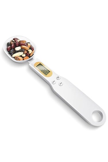 Food Spoon Scale, 500g/0.1g Electronic Kitchen Measuring Spoon Scale, Hi-Def LCD Display, Accurately Precise Digital Kitchen Gram Scale