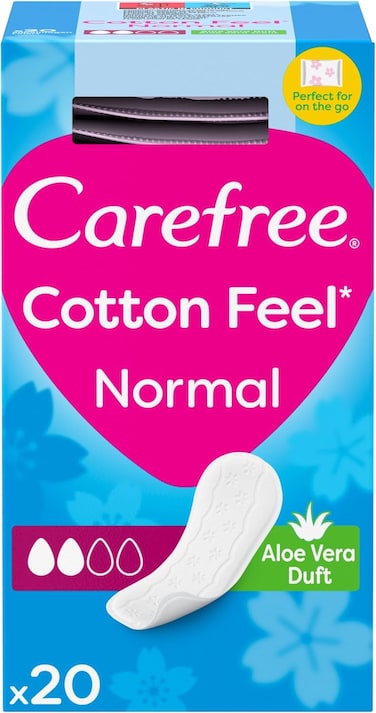 Carefree Panty Liners Breathable Aloe, Packaging May Vary, 20 Count