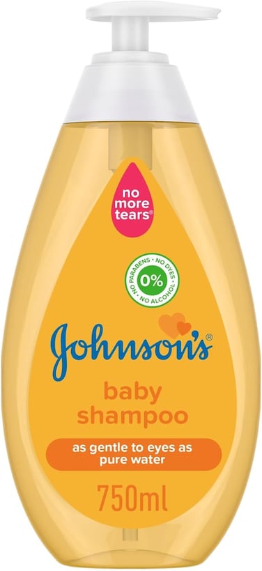 Johnson's Baby Shampoo, Gentle No More Tears formula, 750ml - Free From Dyes, Parabens, Phthalates, Sulphates, and Alcohol, Pure and Mild for Baby's Delicate Scalp and Eyes