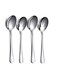 Serving Utensils, Stainless Steel Buffet Spoons, 2 Serving and 2 Slotted Spoons, Dishwasher Safe, Party and Banquet Essentials
