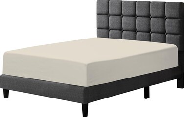 Zen 100% Cotton 300 Thread Count Fitted Sheet - Single GCC 120x200+30cm - Cream/Ivory