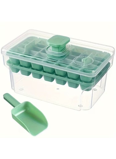 Easy Release Ice Cube Tray Set with Lid and Storage - 68 Cavities, Food Grade PP Molds for Chilling Drinks, Perfect Summer Accessory Ice Cube Tray with Lid Ice Cube Tray for Refrigerator, Drink Chilling, Beverage Cooling, Highquality Silicone, Party Hosts, Home Bartenders