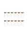 Voidrop Set of 12 Glass Candle Jars with Bamboo Lid 170ML