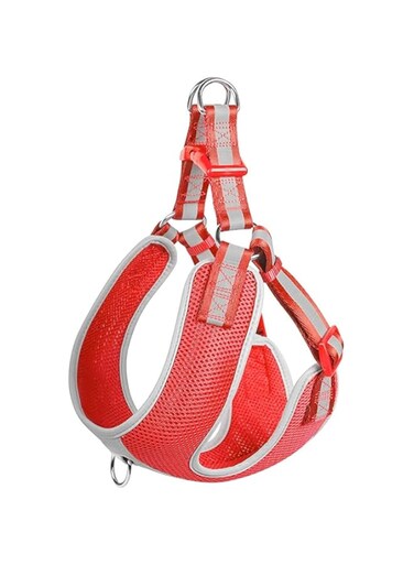 Fida Reflective TQ Adjustable Dog Harness, Lightweight Soft Mesh Extra Small Red